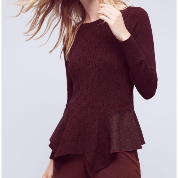 Anthropologie Audrey Peplum Pullover! - Picture 3 of 8